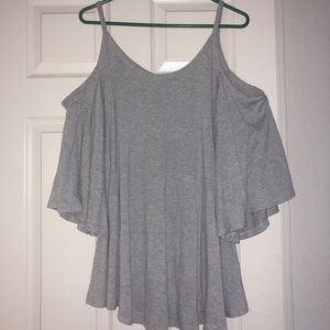 Grey Cold Shoulder Dress